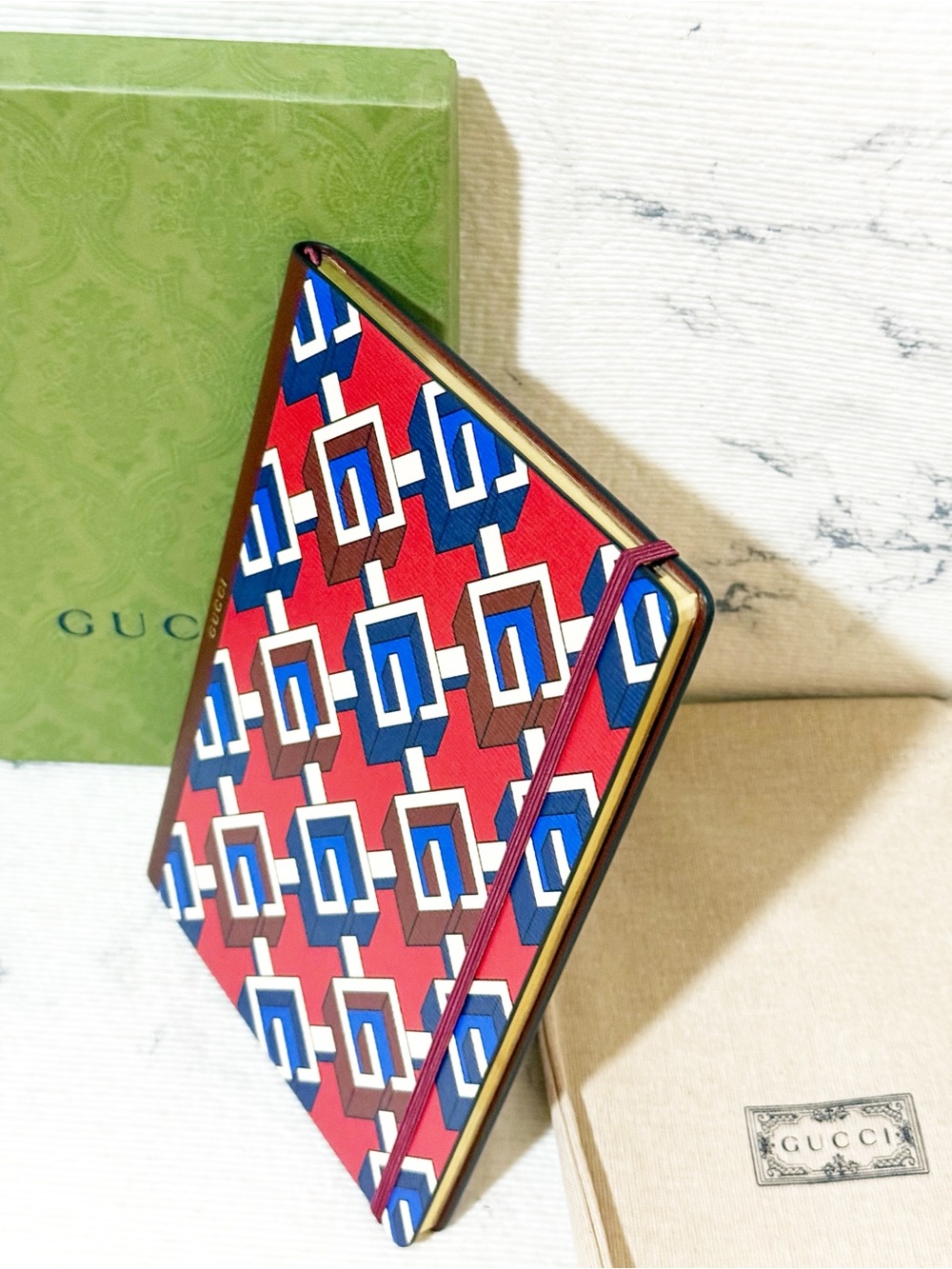 Gucci Geometric G Print Notebook - Picture 3 of 9